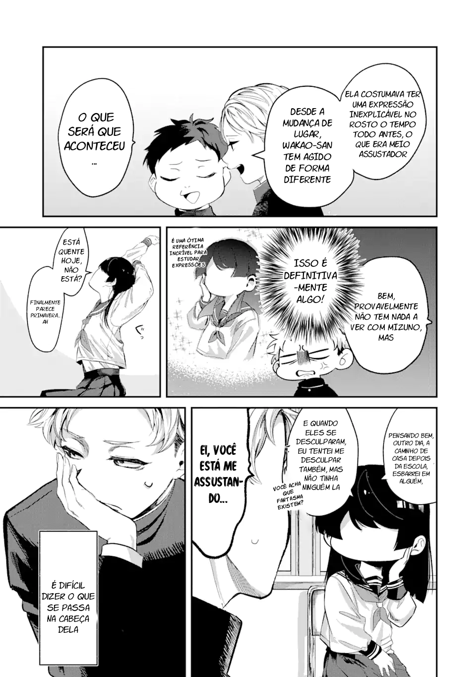 Tonari no Wakao-san wa Miesou de Mienai Não consigo ver o rosto da garota sentada ao meu lado 第5页