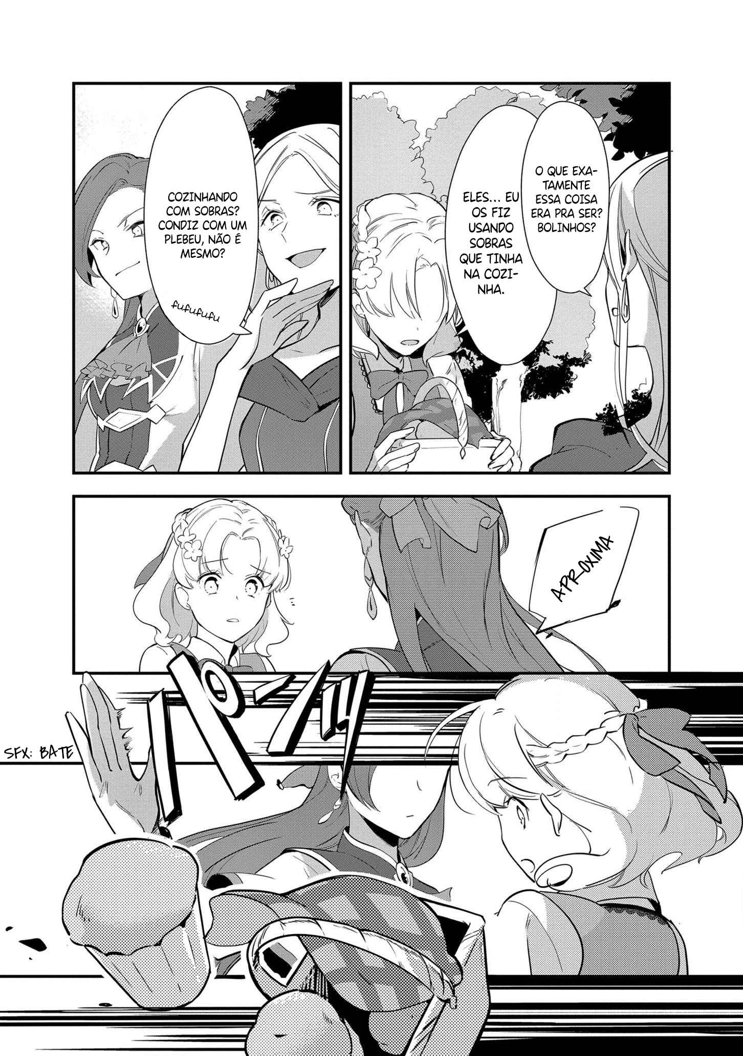 Otome Game no Hametsu Flag shika nai Akuyaku Reijou ni Tensei shite shimatta... Zettai Zetsumei! Hametsu Sunzen Hen Uma menina de 15 anos chamada Katarina recupera as memórias de sua vida passada. 第4页