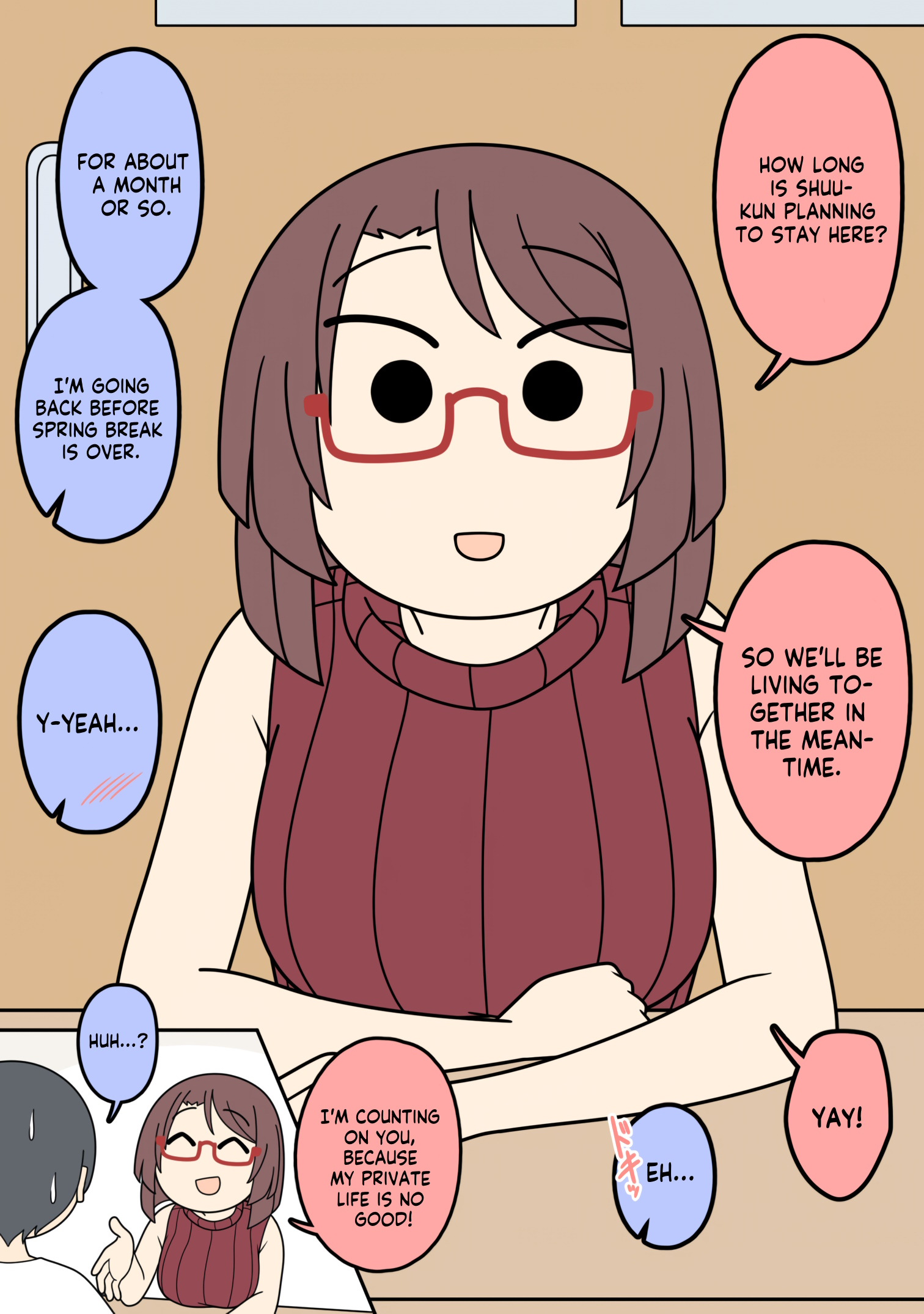 Kisei Shitara Juushi ga Kurashiteta That means we'll be living together in the meantime, then? 第2页